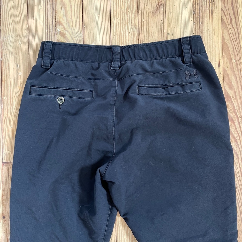 Under Armour Loose Fit Golf Chino Active Preppy Pant Mens 30x30 Black Flat Front